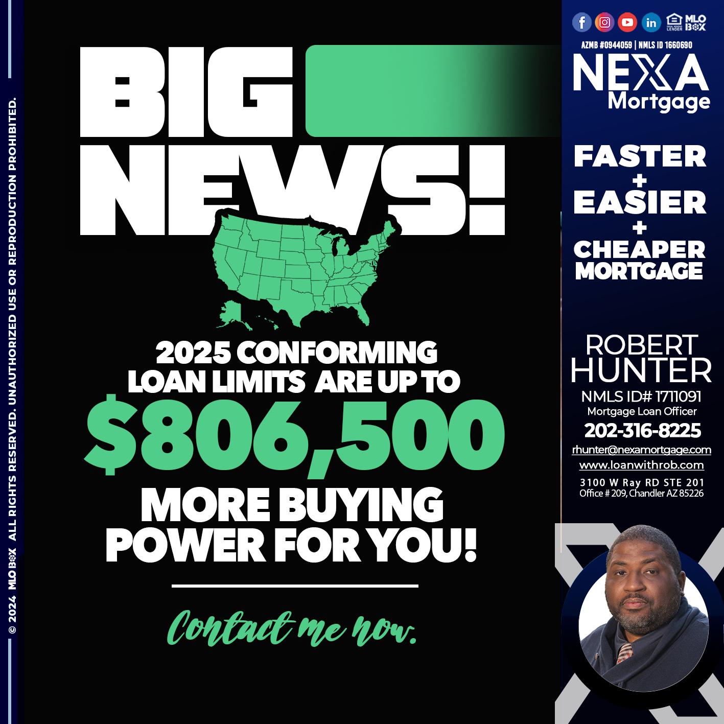 BIG NEWS - Robert Hunter -Mortgage Loan Officer