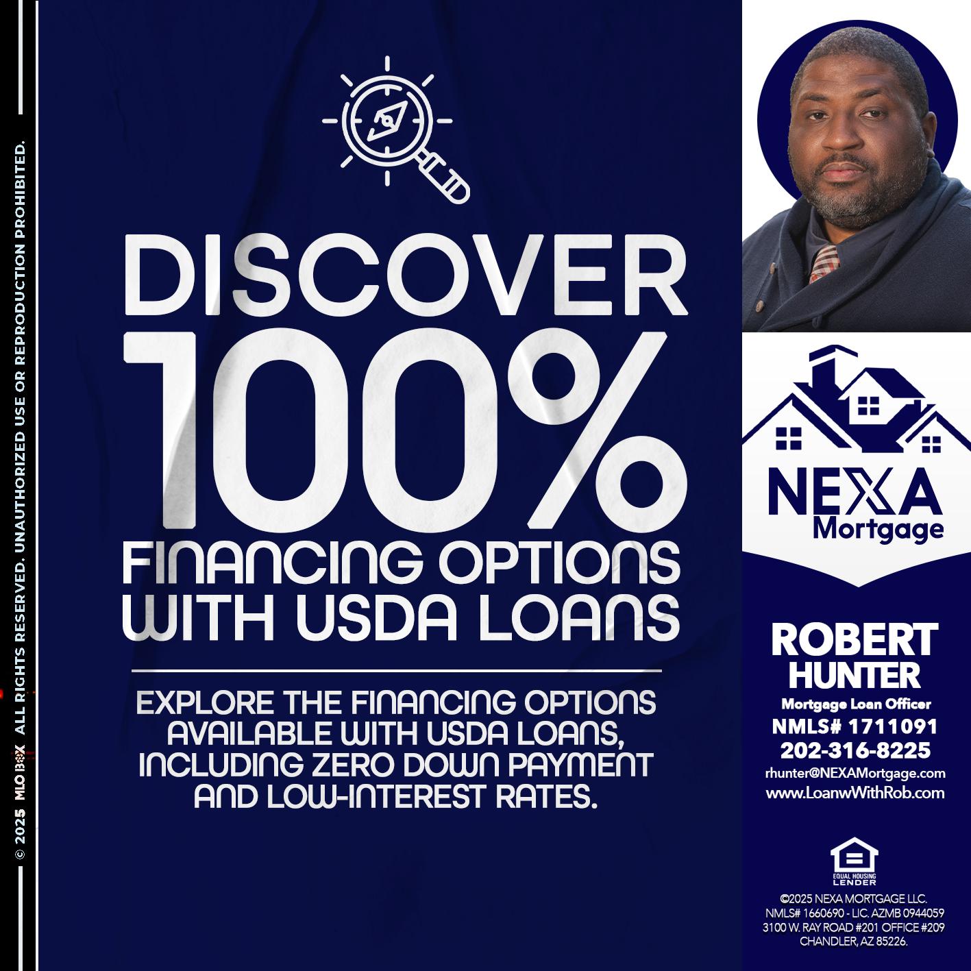 DISCOVER 100% - Robert Hunter -Mortgage Loan Officer