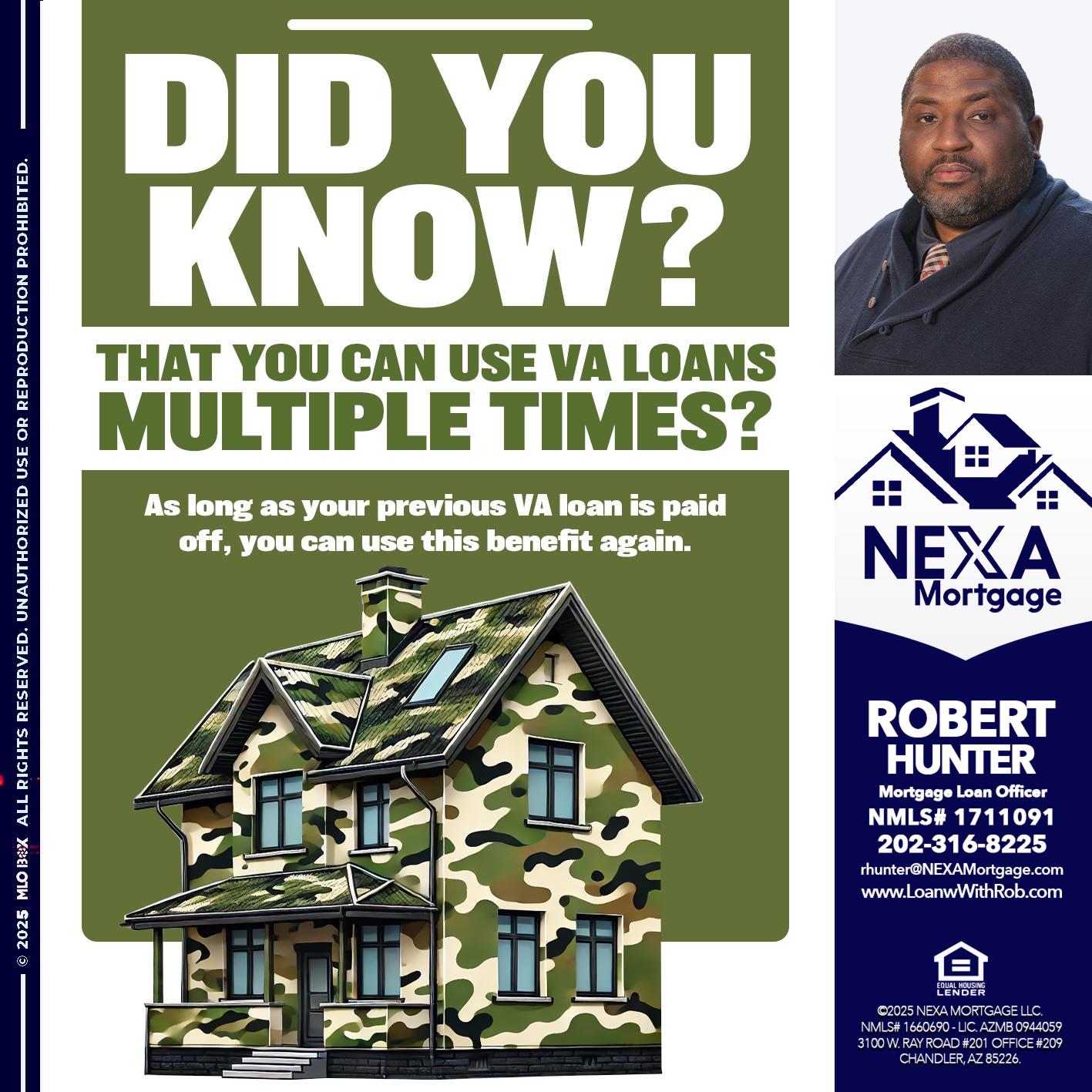 did you know - Robert Hunter -Mortgage Loan Officer