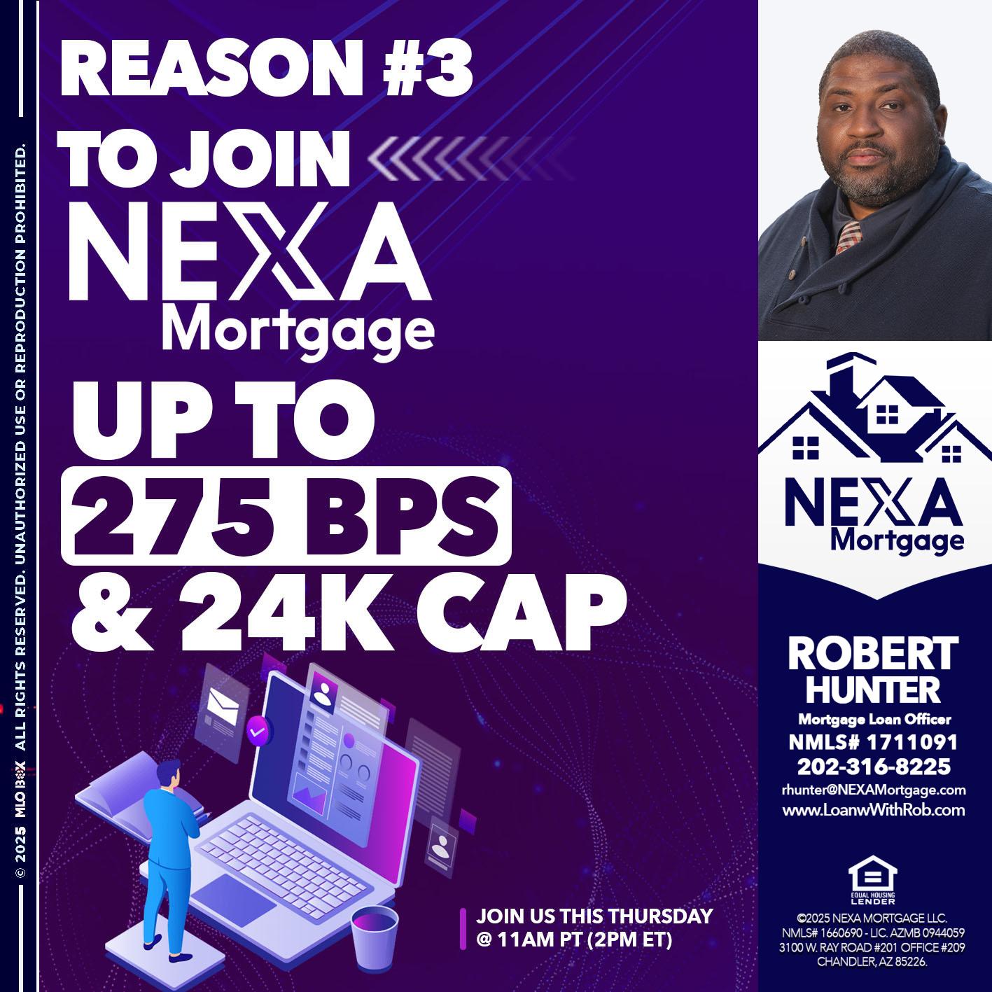 REASON 3 - Robert Hunter -Mortgage Loan Officer