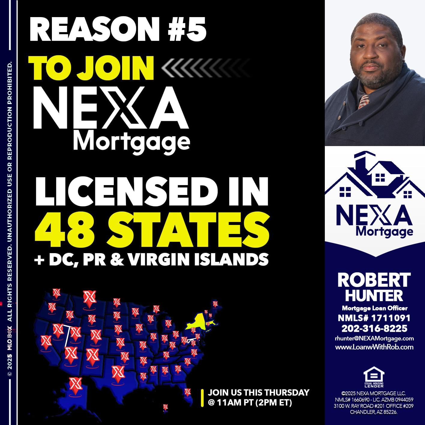 REASON 5 - Robert Hunter -Mortgage Loan Officer
