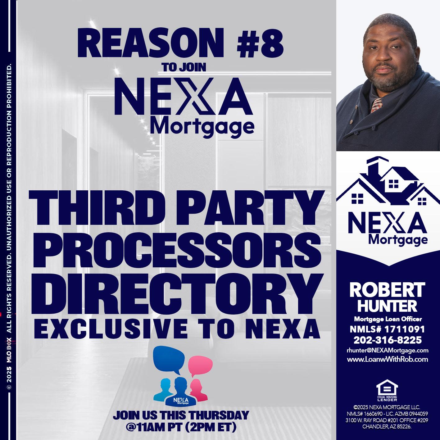 REASON 8 - Robert Hunter -Mortgage Loan Officer