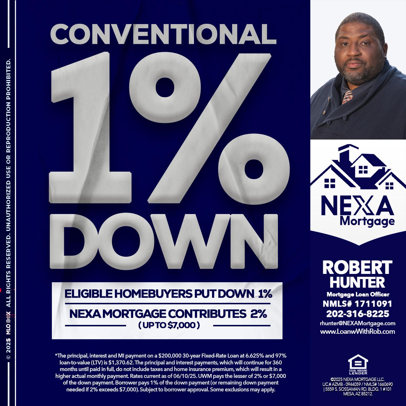 CONVENTIONAL - Robert Hunter -Mortgage Loan Officer
