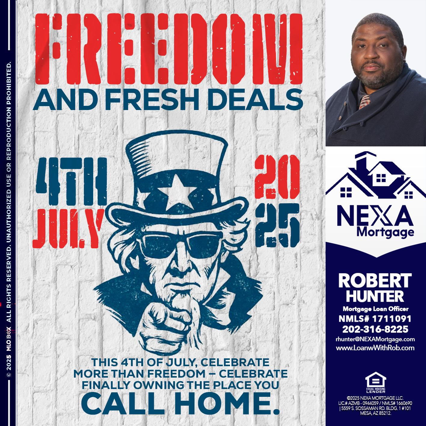 FREEDOM - Robert Hunter -Mortgage Loan Officer