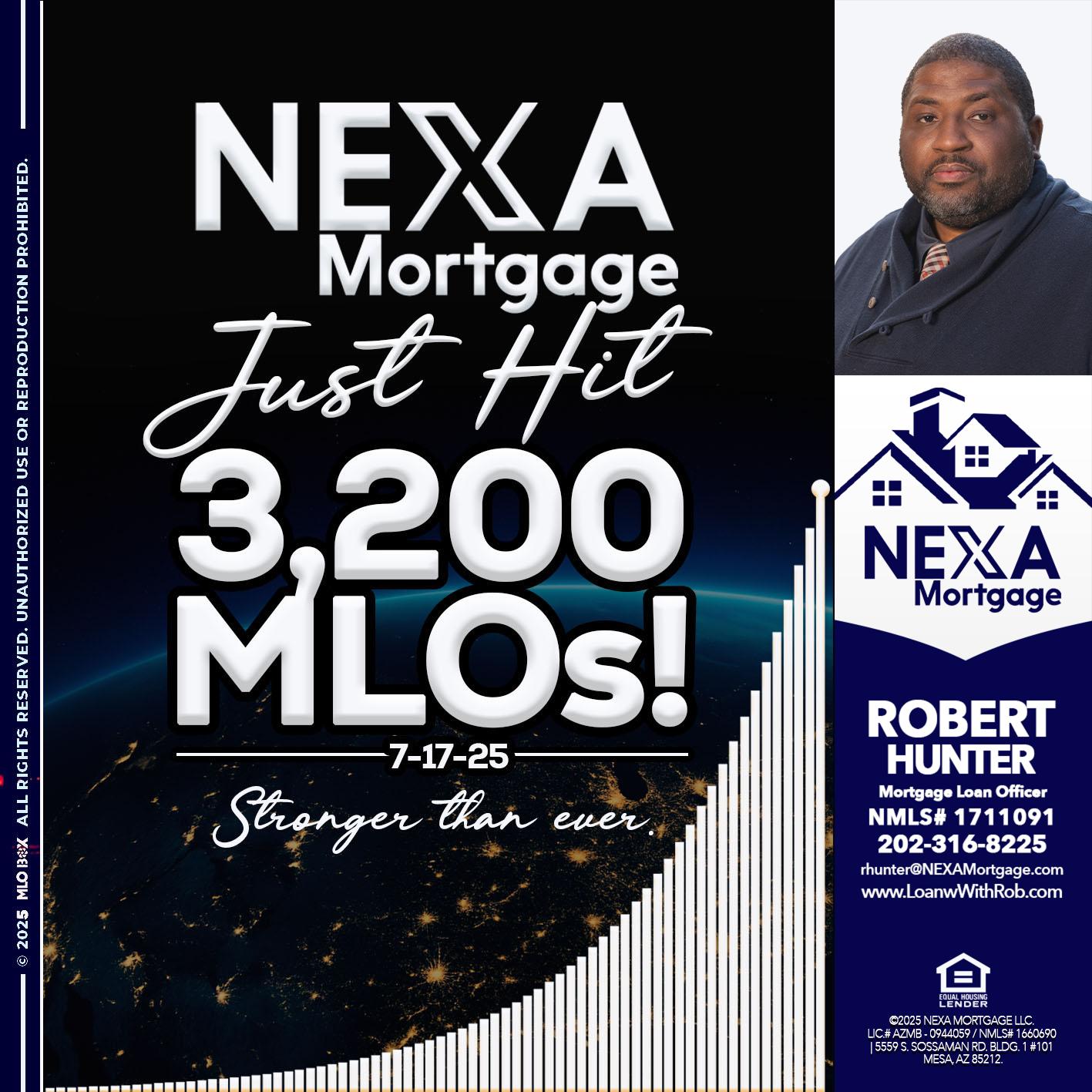 3200 MLOs - Robert Hunter -Mortgage Loan Officer