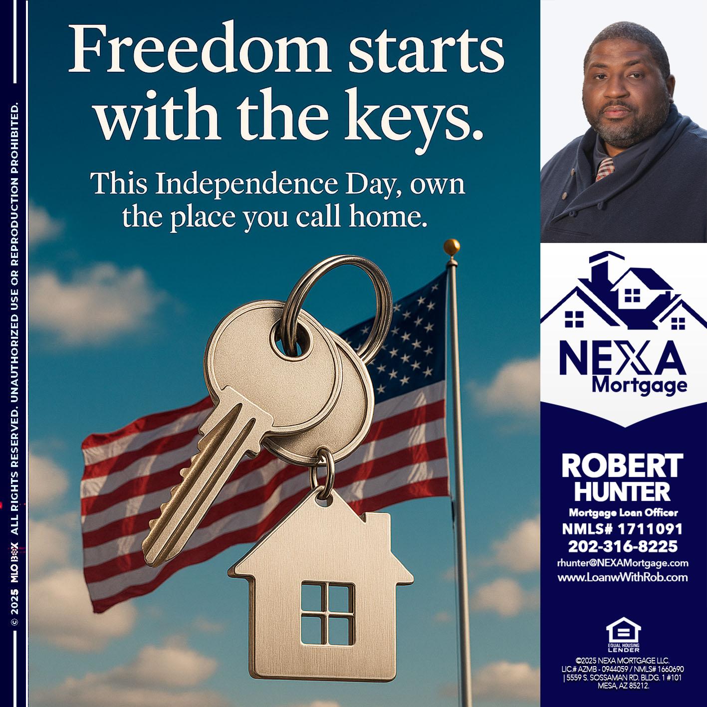 FREEDOM STARTS - Robert Hunter -Mortgage Loan Officer