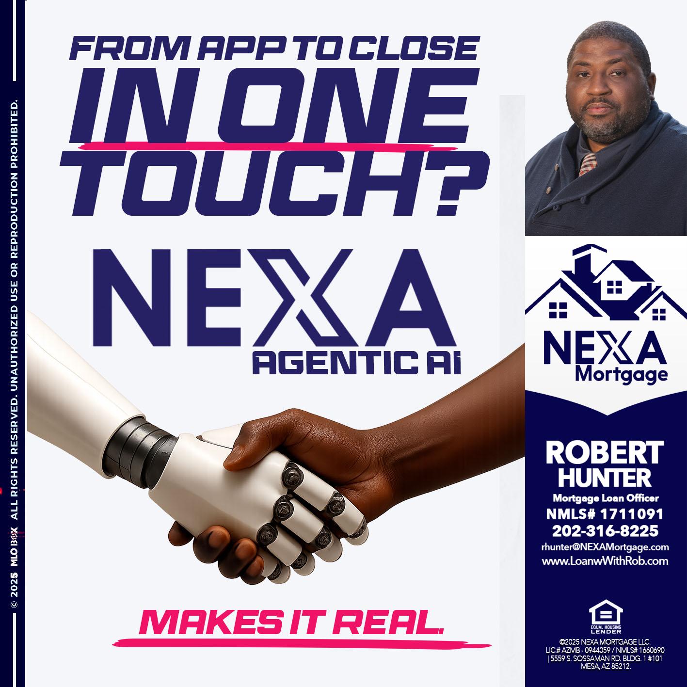 IN ONE TOUCH - Robert Hunter -Mortgage Loan Officer