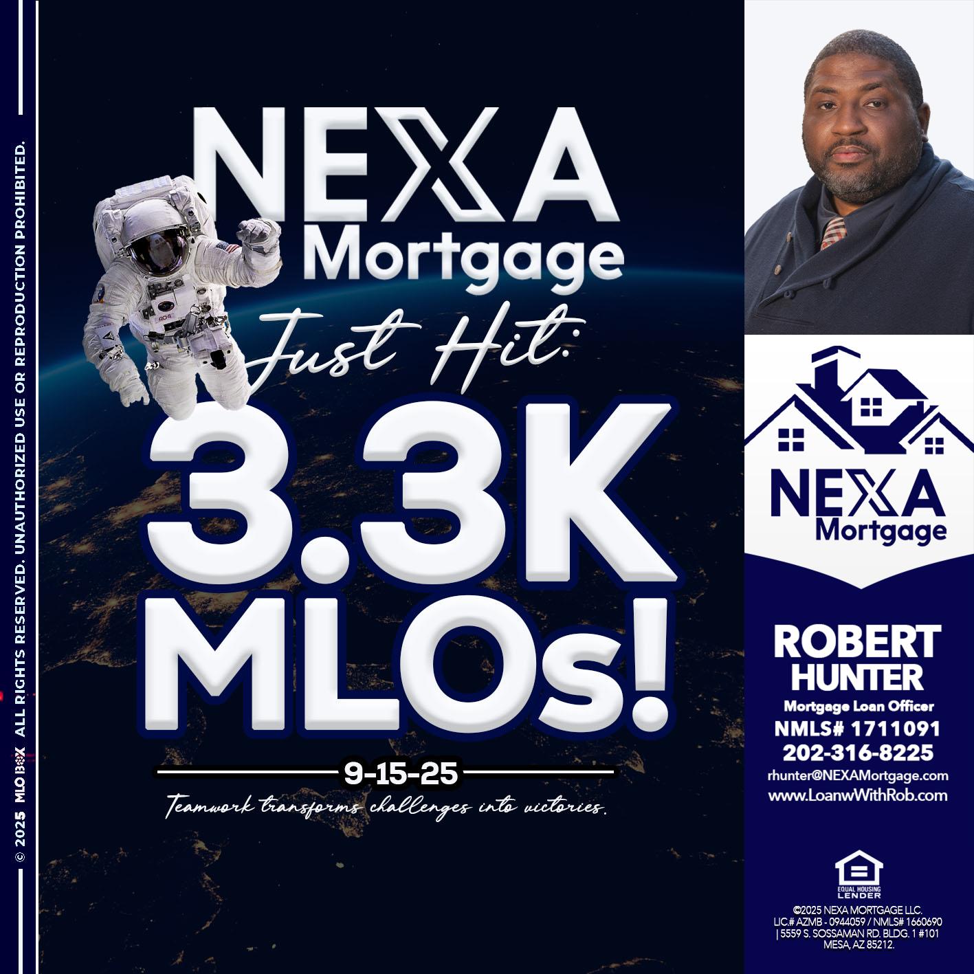 3.3K - Robert Hunter -Mortgage Loan Officer