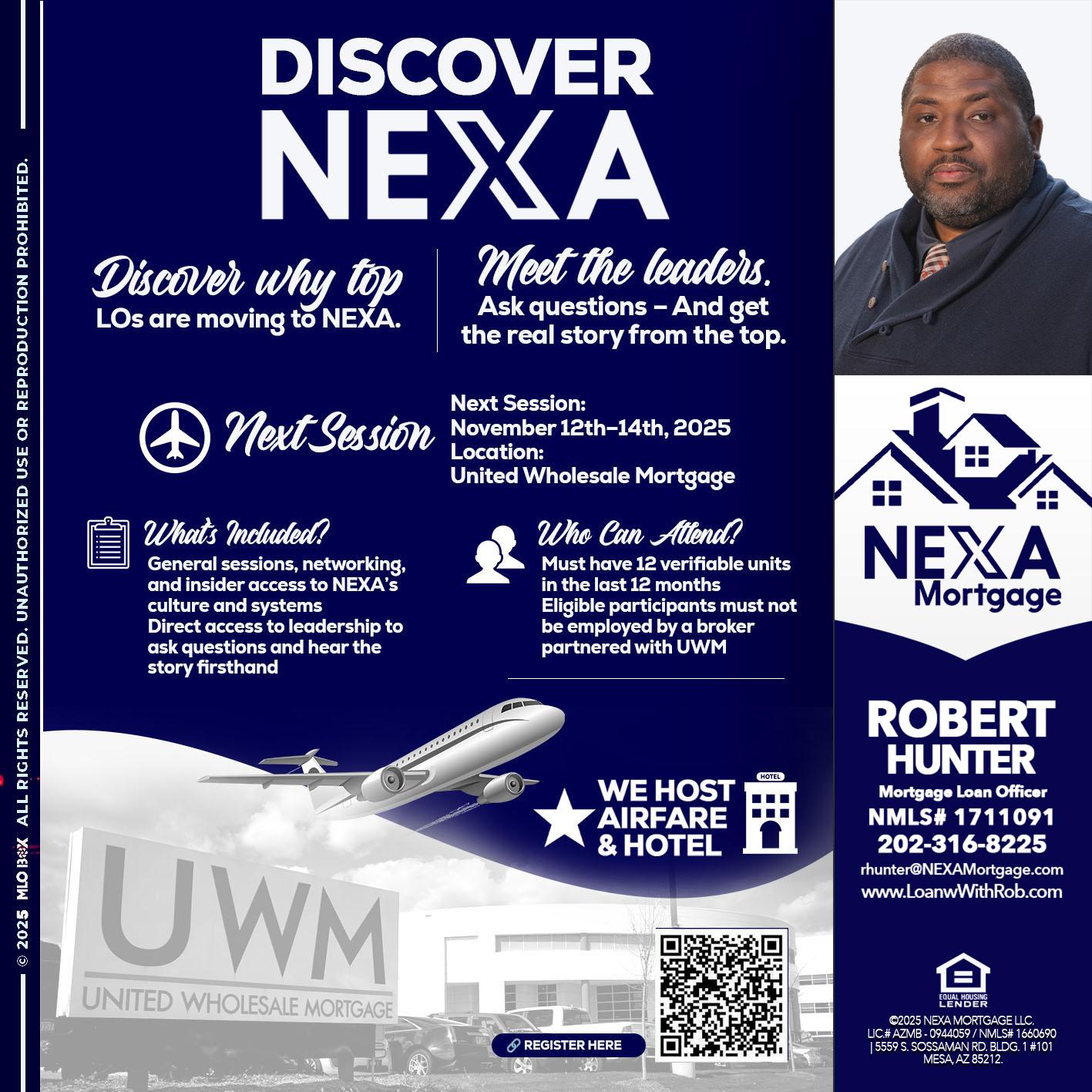 DISCOVER NEXA - Robert Hunter -Mortgage Loan Officer