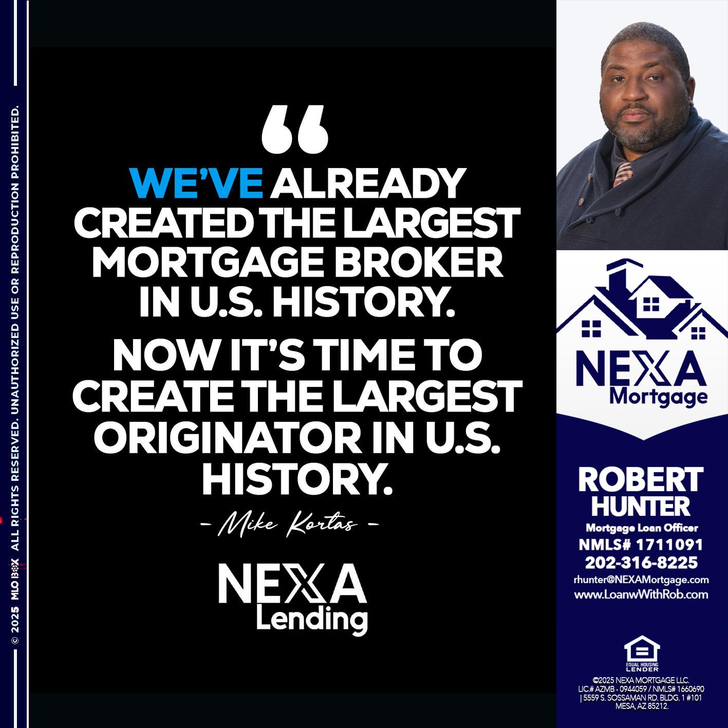 MIKE KORTAS - Robert Hunter -Mortgage Loan Officer
