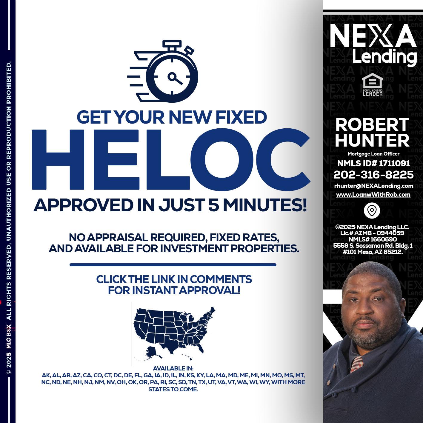 HELOC - Robert Hunter -Mortgage Loan Officer HELOC - Robert Hunter -Mortgage Loan Officer