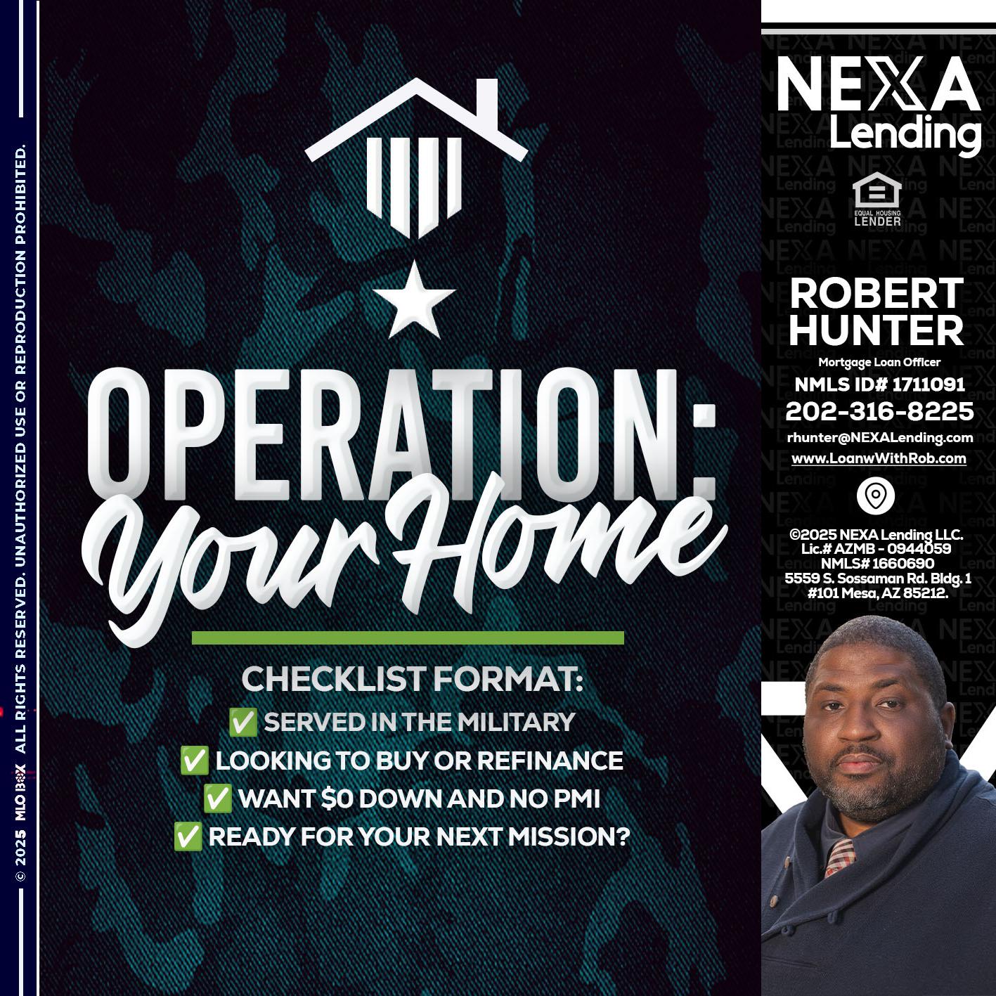 OPERATION YOUR HOME - Robert Hunter -Mortgage Loan Officer