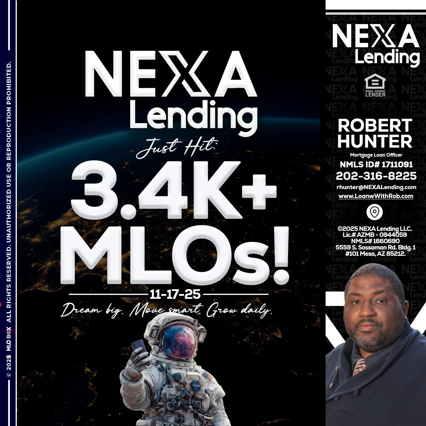 3.4K MLOs - Robert Hunter -Mortgage Loan Officer
