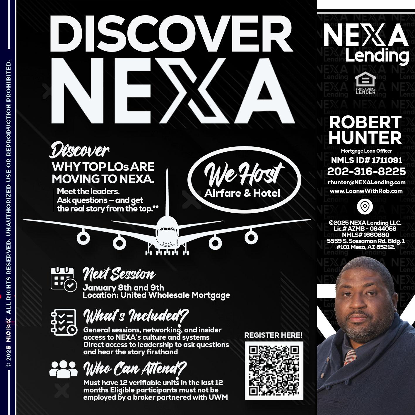 DISCOVER NEXA - Robert Hunter -Mortgage Loan Officer