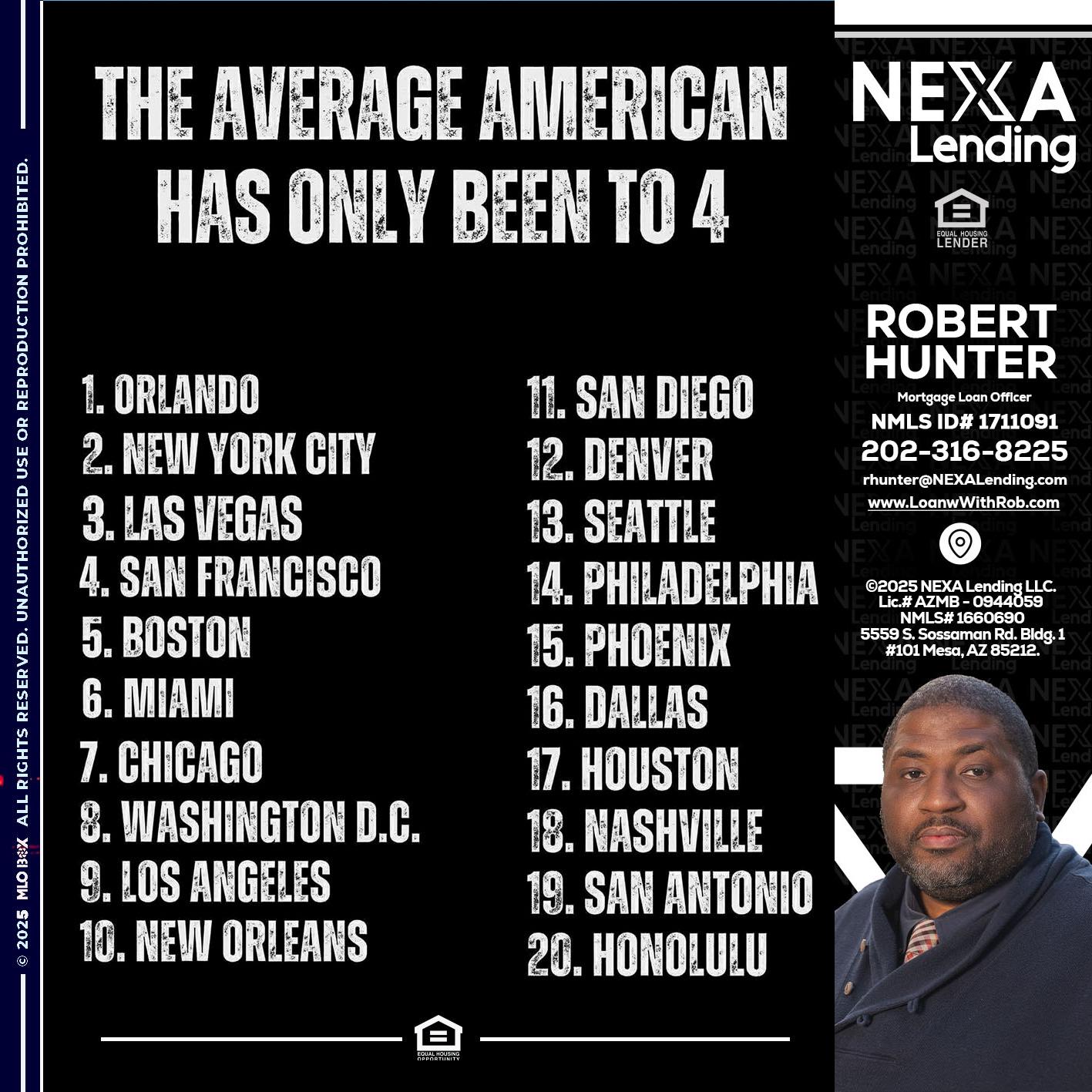 THE AVERAGE AMERICAN - Robert Hunter -Mortgage Loan Officer