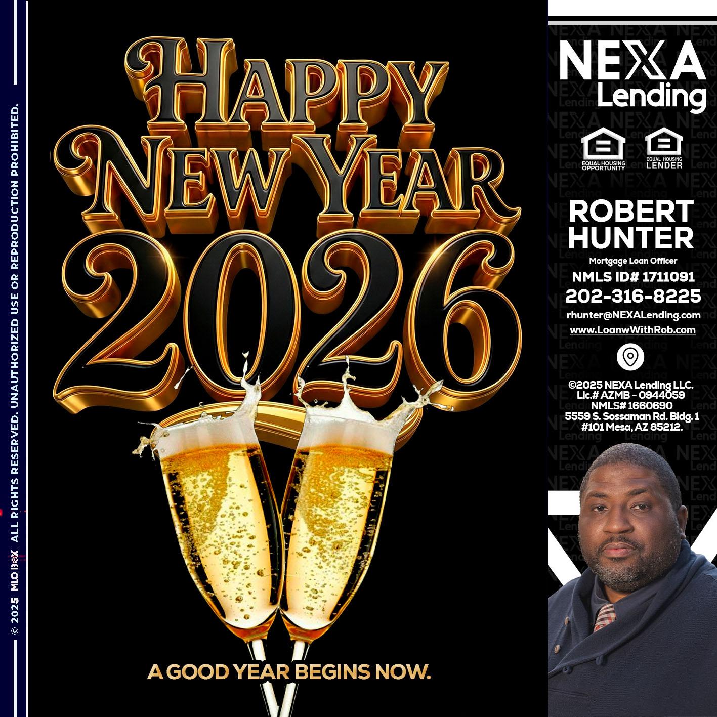 happy new year 2026 - Robert Hunter -Mortgage Loan Officer