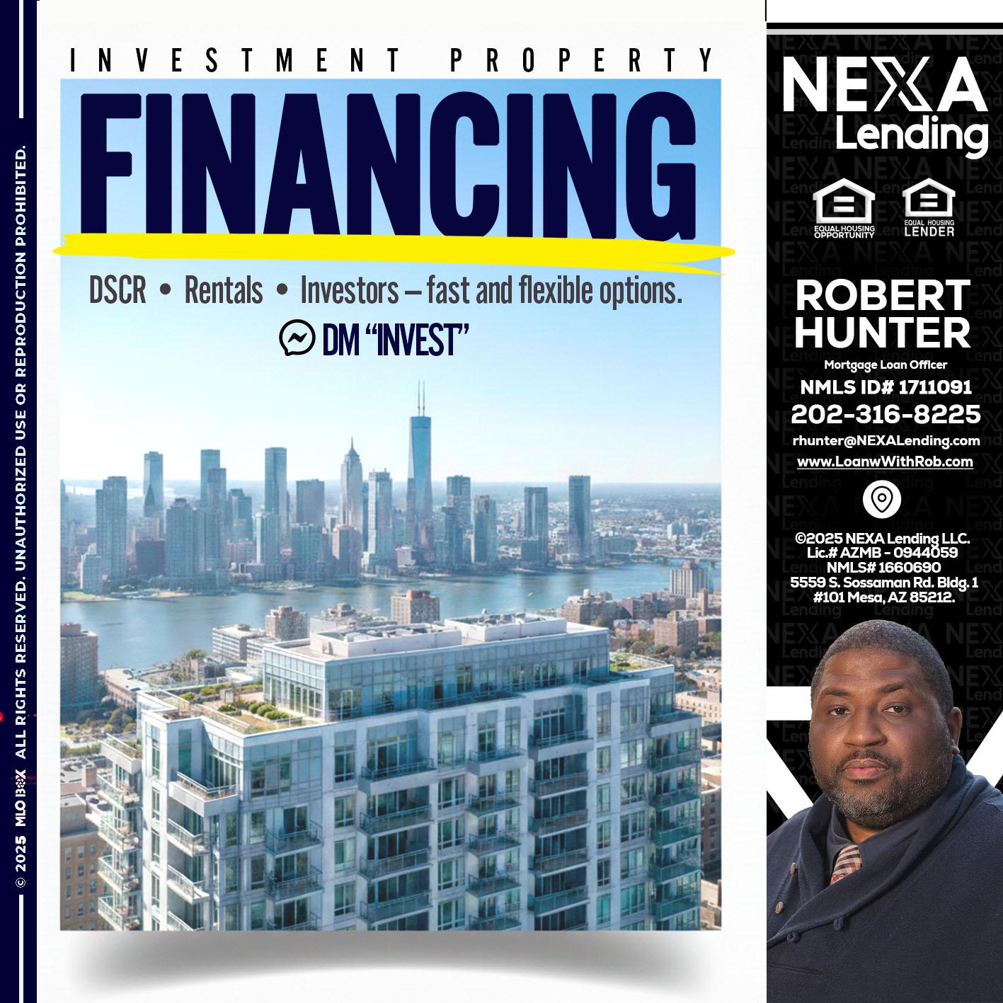 FINANCING - Robert Hunter -Mortgage Loan Officer