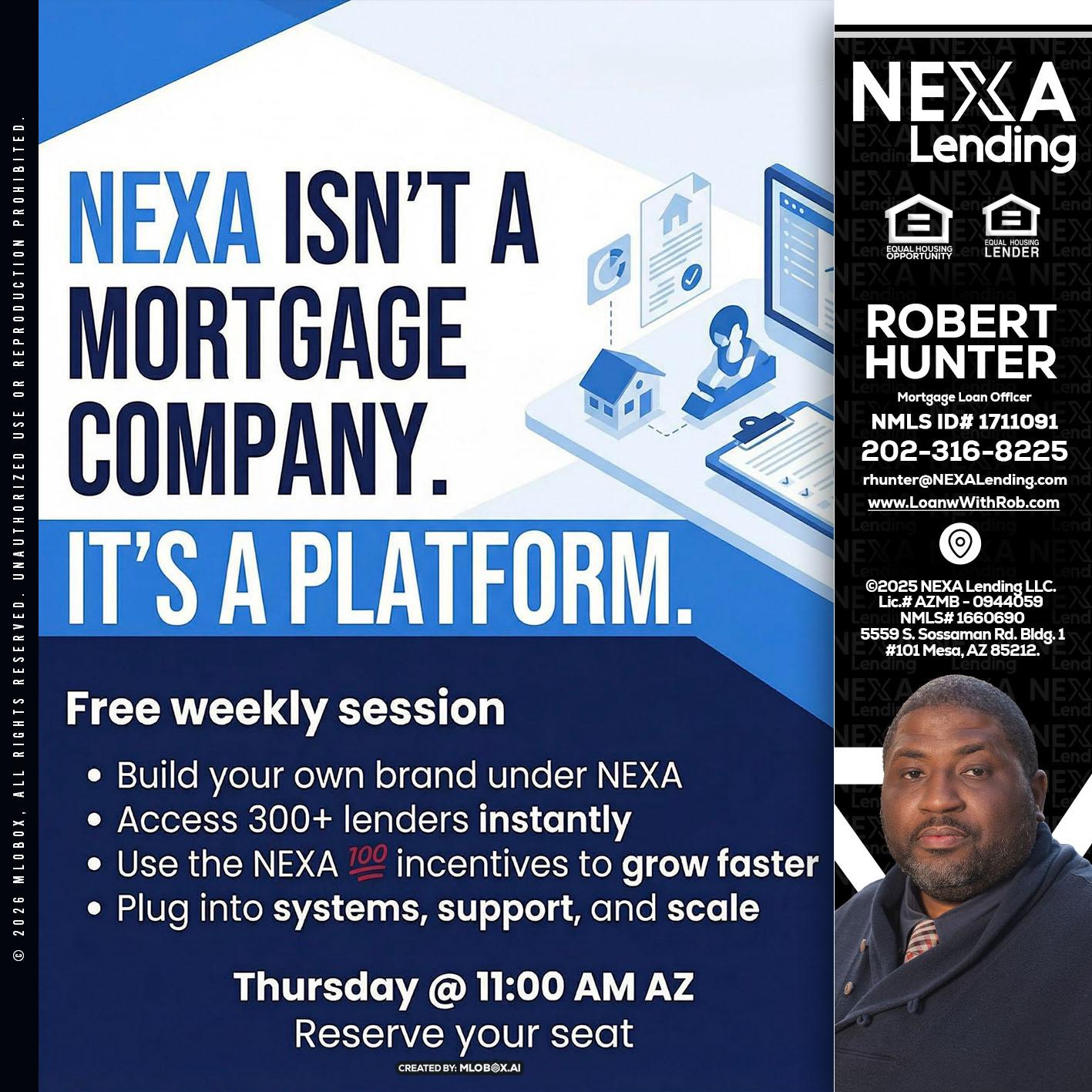 NEXA ISNT - Robert Hunter -Mortgage Loan Officer