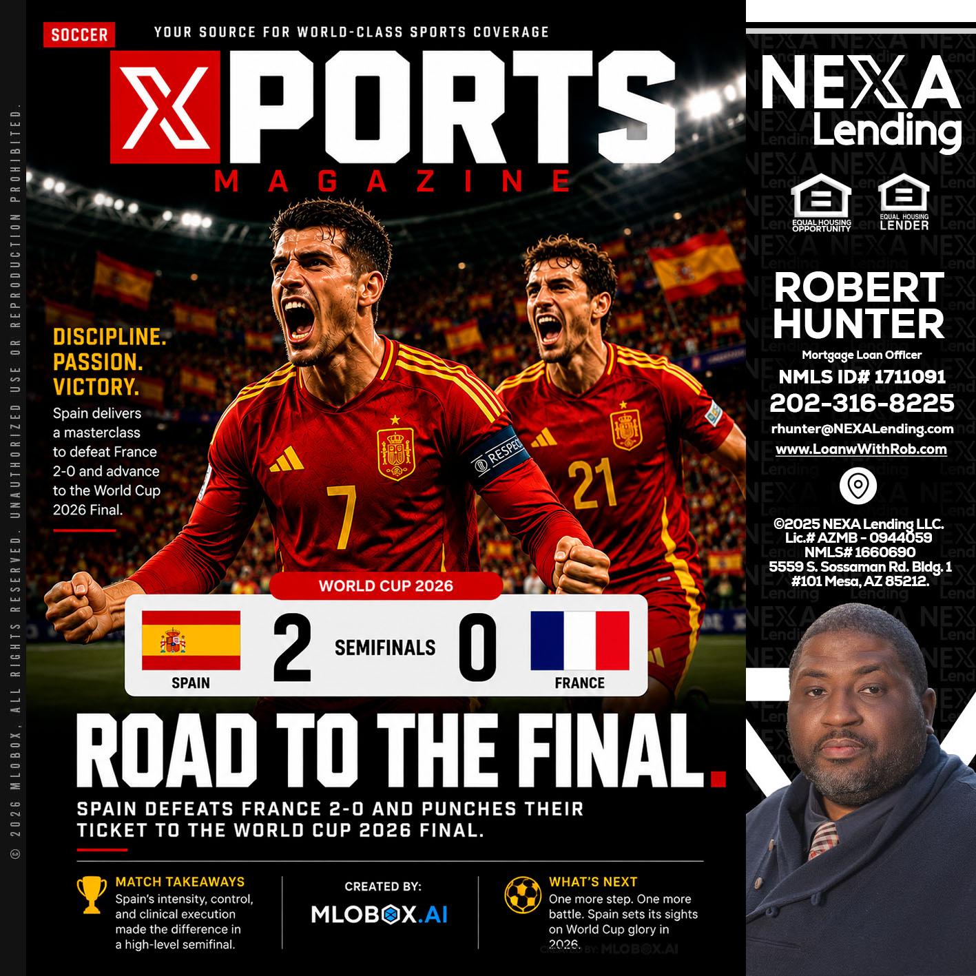 XPORTS WORLD CUP 2026 - Robert Hunter -Mortgage Loan Officer