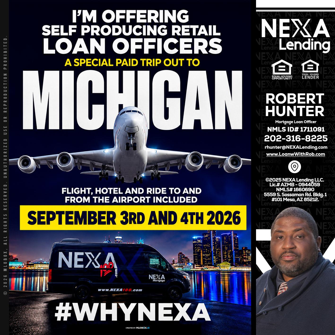 MICHIGAN - Robert Hunter -Mortgage Loan Officer