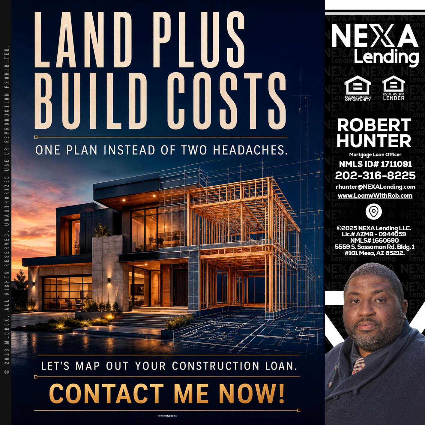 LAND PLUS - Robert Hunter -Mortgage Loan Officer